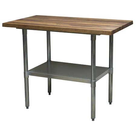 AMERIHOME Counter Height Work Table 45" x 24" with Rosewood Top and Metal Frame SWTABLE45